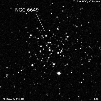 NGC 6649 - рассеянное скопление звёзд. Описание NGC 6649:, Рассеянное скопление в созвездии Щит