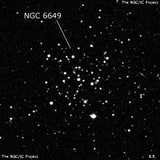 NGC 6649 - рассеянное скопление звёзд. Описание NGC 6649:, Рассеянное скопление в созвездии Щит