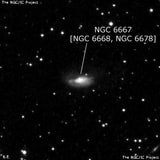 NGC 6667 - спиральная галактика с баром. Описание NGC 6667:, Объект глубокого космоса в созвездии Дракон