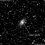 NGC 6674 - спиральная галактика с баром. Описание NGC 6674:, Галактика в созвездии Геркулес
