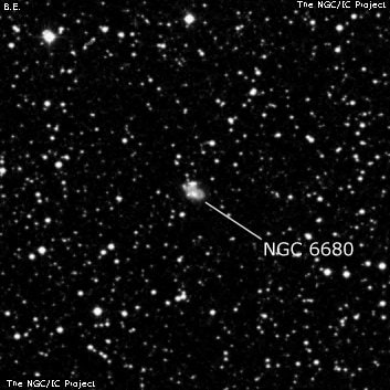 NGC 6680 - спиральная галактика. Описание NGC 6680:, Галактика в созвездии Геркулес