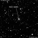 NGC 6685 - галактика. Описание NGC 6685:, Галактика в созвездии Лира