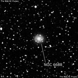 NGC 6688 - линзовидная галактика. Описание NGC 6688:, Галактика в созвездии Лира