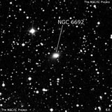 NGC 6692 - галактика. Описание NGC 6692:, Объект глубокого космоса в созвездии Лира