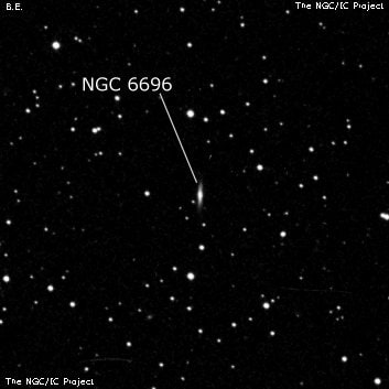 NGC 6696 - спиральная галактика. Описание NGC 6696:, Галактика в созвездии Дракон