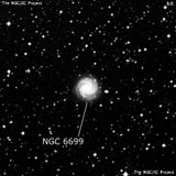 NGC 6699 - спиральная галактика с баром. Описание NGC 6699:, Галактика в созвездии Павлин