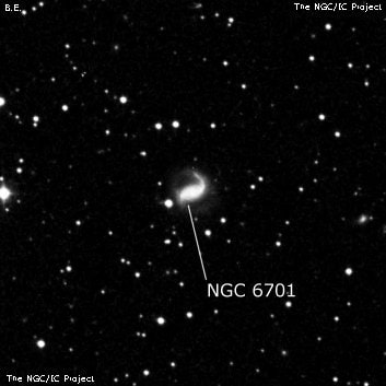 NGC 6701 - спиральная галактика с баром. Описание NGC 6701:, Галактика в созвездии Дракон