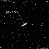 NGC 6706 - галактика. Описание NGC 6706:, Галактика в созвездии Павлин