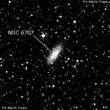 NGC 6707 - спиральная галактика с баром. Описание NGC 6707:, Галактика в созвездии Телескоп