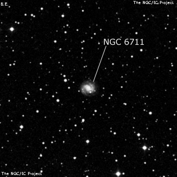 NGC 6711 - спиральная галактика с баром. Описание NGC 6711:, Галактика в созвездии Дракон