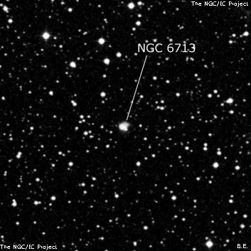 NGC 6713 - линзовидная галактика. Описание NGC 6713:, Галактика в созвездии Лира