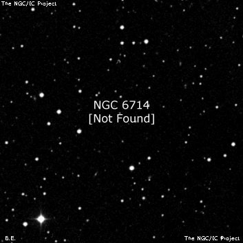 NGC 6714 - по указанным Генри Дрейером координатам, объект повторно не найден; . Описание NGC 6714:, Объект глубокого космоса в созвездии Дракон