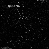 NGC 6716 - рассеянное скопление звёзд. Описание NGC 6716:, Рассеянное скопление в созвездии Стрелец
