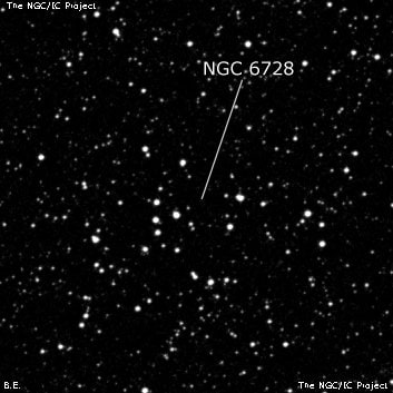 NGC 6728 - группа звёзд. Описание NGC 6728:, Рассеянное скопление в созвездии Щит