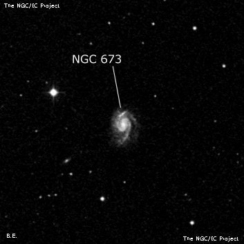 NGC 673 - спиральная галактика. Описание NGC 673:, Галактика в созвездии Овен