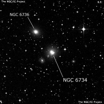 NGC 6734 - галактика. Описание NGC 6734:, Галактика в созвездии Павлин