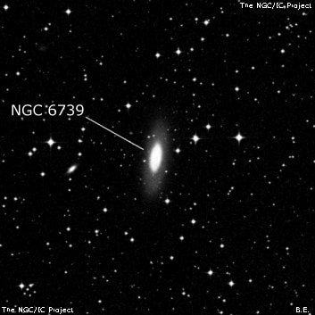 NGC 6739 - линзовидная галактика. Описание NGC 6739:, Галактика в созвездии Павлин
