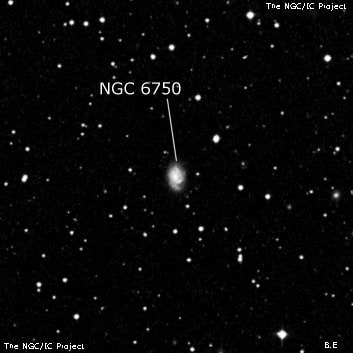 NGC 6750 - спиральная галактика. Описание NGC 6750:, Галактика в созвездии Дракон