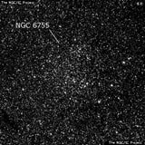 NGC 6755 - рассеянное скопление звёзд. Описание NGC 6755:, Рассеянное скопление в созвездии Орел