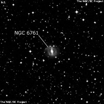 NGC 6761 - спиральная галактика с баром. Описание NGC 6761:, Галактика в созвездии Телескоп