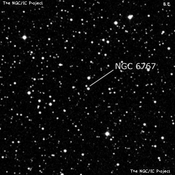NGC 6767 - две звезды. Описание NGC 6767:, Двойная звезда в созвездии Лира