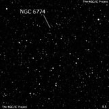 NGC 6774 - рассеянное скопление звёзд. Описание NGC 6774:, Рассеянное скопление в созвездии Стрелец