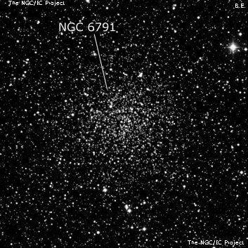 NGC 6791 - рассеянное скопление звёзд. Описание NGC 6791:, Рассеянное скопление в созвездии Лира