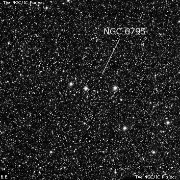 NGC 6795 - три звезды. Описание NGC 6795:, Рассеянное скопление в созвездии Орел