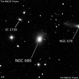 NGC 680 - эллиптическая галактика. Описание NGC 680:, Галактика в созвездии Овен