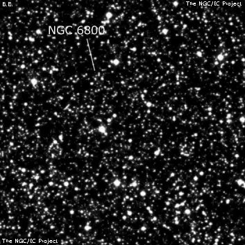 NGC 6800 - рассеянное скопление звёзд. Описание NGC 6800:, Рассеянное скопление в созвездии Лисичка