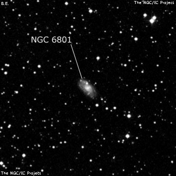 NGC 6801 - спиральная галактика. Описание NGC 6801:, Галактика в созвездии Лебедь