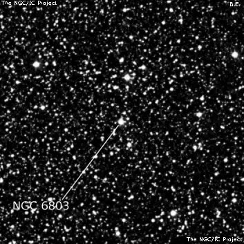 NGC 6803 - планетарная туманность. Описание NGC 6803:, Планетарная туманность в созвездии Орел