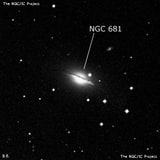 NGC 681 - спиральная галактика с баром. Описание NGC 681:, Галактика в созвездии Кит