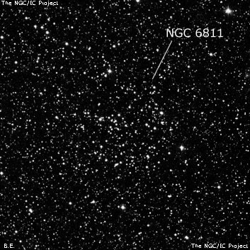 NGC 6811 - рассеянное скопление звёзд. Описание NGC 6811:, Рассеянное скопление в созвездии Лебедь
