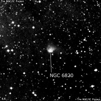 NGC 6820 - туманность. Описание NGC 6820:, Комплекс туманностей в созвездии Лисичка
