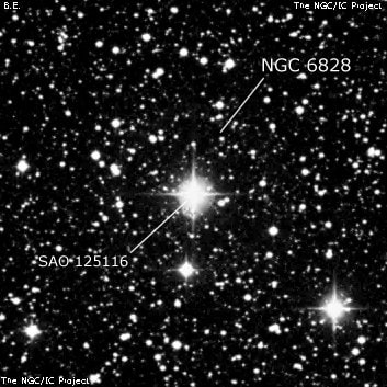 NGC 6828 - группа звёзд. Описание NGC 6828:, Рассеянное скопление в созвездии Орел