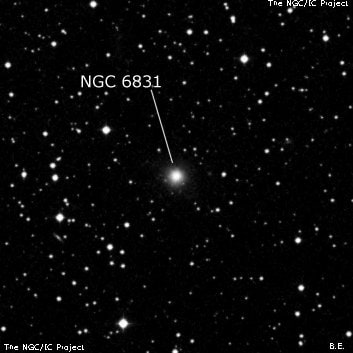 NGC 6831 - линзовидная галактика. Описание NGC 6831:, Галактика в созвездии Дракон