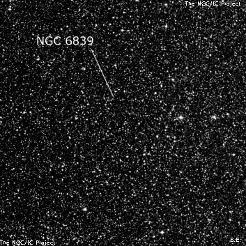 NGC 6839 - группа звёзд. Описание NGC 6839:, Объект глубокого космоса в созвездии Стрела