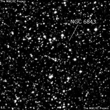 NGC 6843 - группа звёзд. Описание NGC 6843:, Рассеянное скопление в созвездии Орел