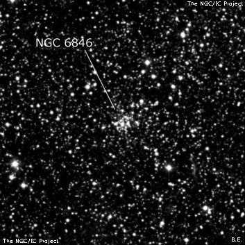 NGC 6846 - рассеянное скопление звёзд. Описание NGC 6846:, Рассеянное скопление в созвездии Лебедь