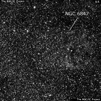 NGC 6847 - облако звёзд. Описание NGC 6847:, Комплекс туманностей в созвездии Лебедь
