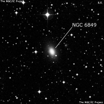 NGC 6849 - спиральная галактика с баром. Описание NGC 6849:, Галактика в созвездии Стрелец