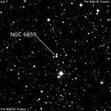 NGC 6859 - три звезды. Описание NGC 6859:, Объект глубокого космоса в созвездии Орел