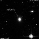 NGC 686 - галактика. Описание NGC 686:, Галактика в созвездии Печь