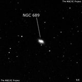 NGC 689 - галактика. Описание NGC 689:, Галактика в созвездии Печь