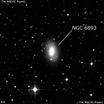 NGC 6893 - спиральная галактика с баром. Описание NGC 6893:, Галактика в созвездии Телескоп