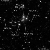 NGC 69 - спиральная галактика с баром. Описание NGC 69:, Галактика в созвездии Андромеда