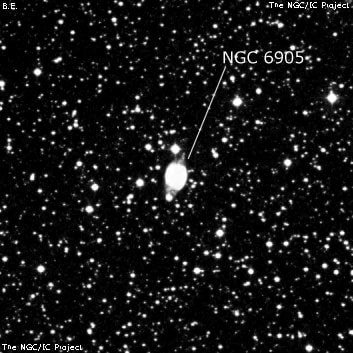 NGC 6905 - планетарная туманность. Описание NGC 6905:, Планетарная туманность в созвездии Дельфин