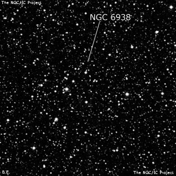 NGC 6938 - группа звёзд. Описание NGC 6938:, Рассеянное скопление в созвездии Лисичка