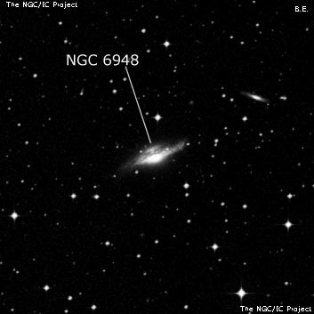 NGC 6948 - спиральная галактика. Описание NGC 6948:, Галактика в созвездии Индеец